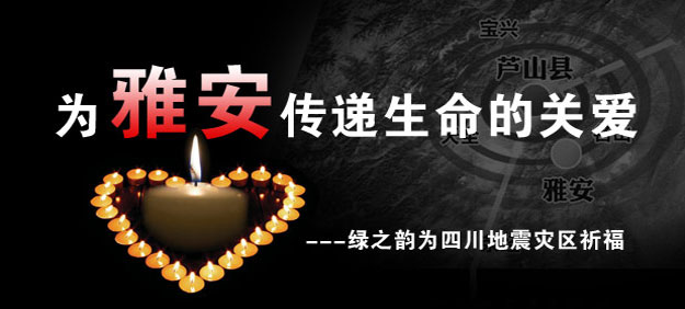 為雅安祈?！G之韻用愛心行動(dòng)守護(hù)雅安人民