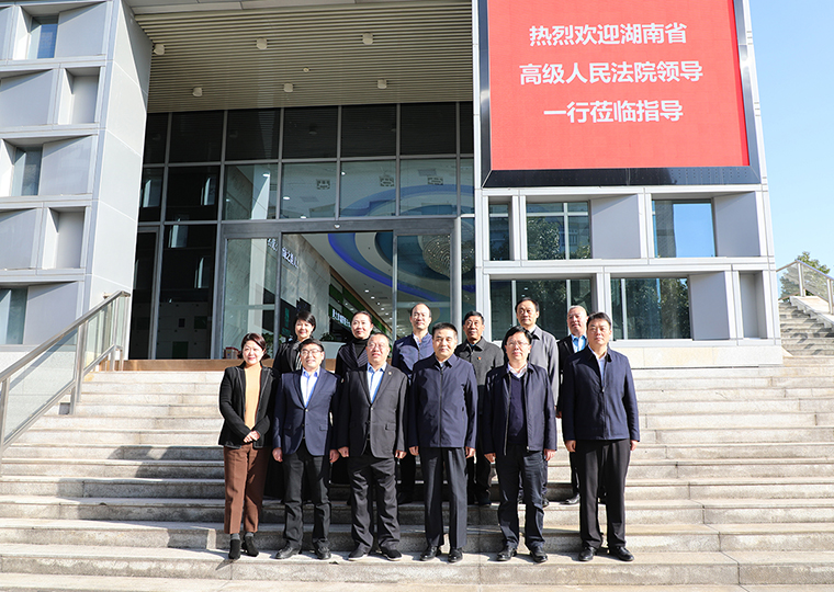 湖南省高級(jí)人民法院黨組書(shū)記、院長(zhǎng)田立文一行蒞臨綠之韻調(diào)研指導(dǎo)